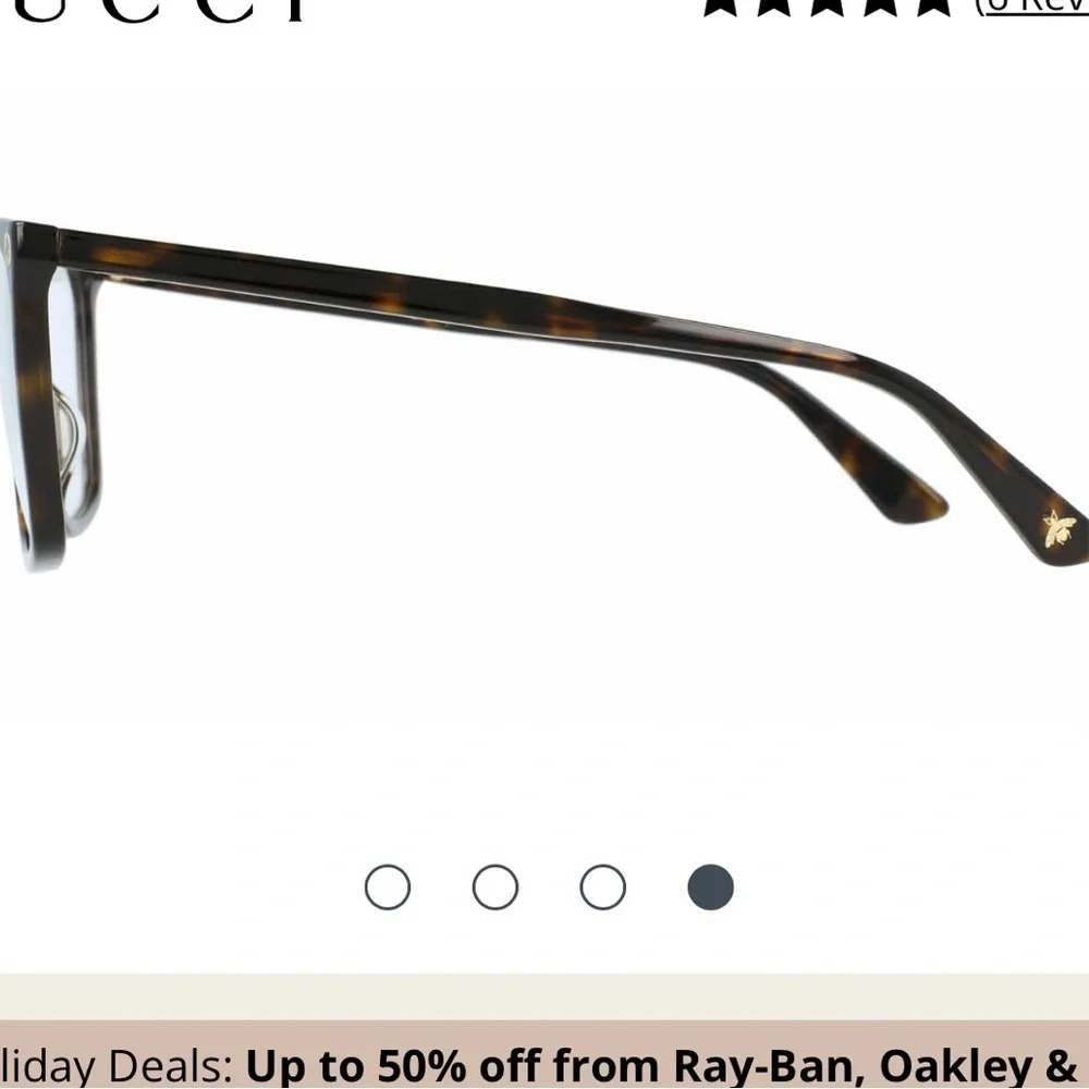 Gucci Tortoise Square Glasses - Picture 3 of 5